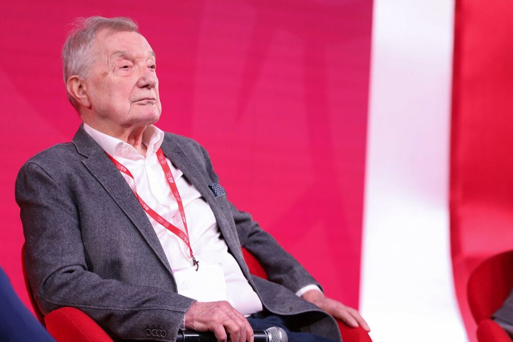 Panel dyskusyjny „Edukacja dla pamięci” podczas Kongresu Pamięci Narodowej. Prof. Andrzej Szpociński (ISP PAN) – Warszawa, 13 kwietnia 2023. Fot. Mikołaj Bujak (IPN)