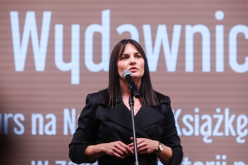 Karolina Imianowska, dyrektor Wydawnictwa IPN, podczas gali wręczenia nagród „Sygnety Wydawnictwa IPN” – Warszawa, 13 kwietnia 2023. Fot. Sławek Kasper (IPN)