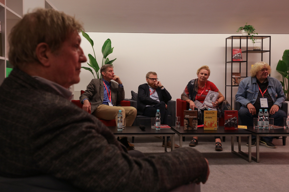 Spotkanie z „Biuletynem IPN” podczas Kongresu Pamięci Narodowej – Warszawa, 14 kwietnia 2023. Fot. Mikołaj Bujak (IPN)