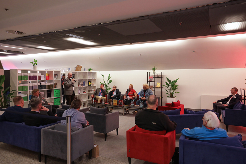 Spotkanie z „Biuletynem IPN” podczas Kongresu Pamięci Narodowej – Warszawa, 14 kwietnia 2023. Fot. Mikołaj Bujak (IPN)