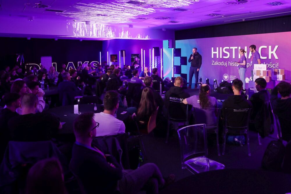 Finał hackathonu Histhack podczas Kongresu Pamięci Narodowej – Warszawa 14 kwietnia 2023. Fot. Mikołaj Bujak (IPN)