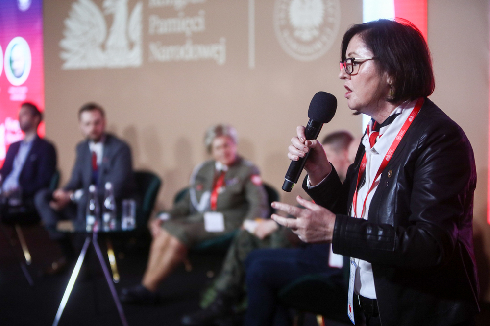 Panel dyskusyjny „Sztafeta pokoleń - przekazywanie pamięci i formacja kolejnych generacji Polaków przez organizacje społeczne” – Warszawa, 15 kwietnia 2023. Fot. Sławek Kasper (IPN)