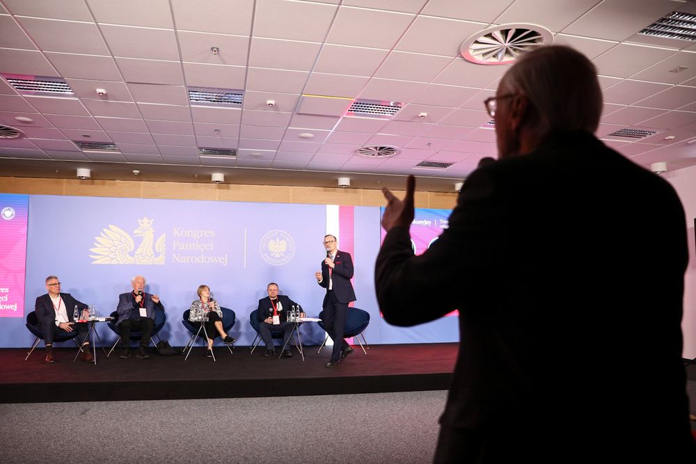 Panel dyskusyjny „Transformacja ustrojowa w Polsce – mechanizmy, osiągnięcia, zaniechania okiem publicystów” – Warszawa, 15 kwietnia 2023. Fot. Sławek Kasper (IPN)