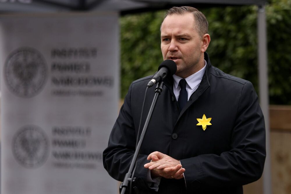 Uroczyste otwarcie wystawy plenerowej IPN „Prosimy Cię, Boże, o walkę krwawą…” – 19 kwietnia 2023. Fot. Mikołaj Bujak (IPN)