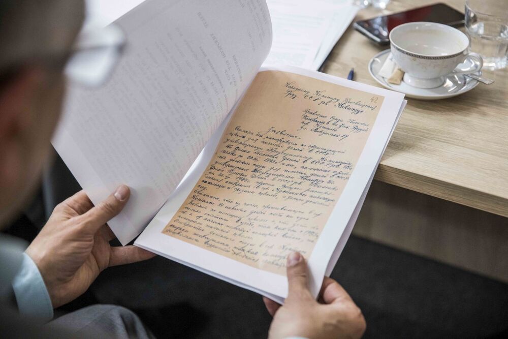 Przedstawiciele Archiwum Akademii Ministerstwa Spraw Wewnętrznych Gruzji w Archiwum IPN – Warszawa, 18 kwietnia 2023. Fot. Katarzyna Adamów (IPN)