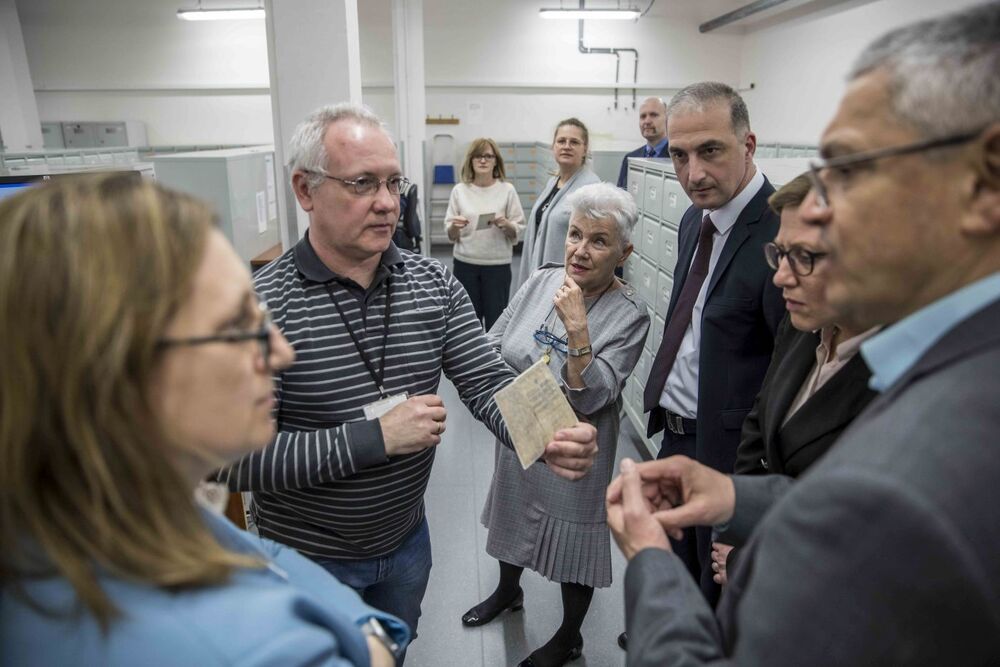 Przedstawiciele Archiwum Akademii Ministerstwa Spraw Wewnętrznych Gruzji w Archiwum IPN – Warszawa, 18 kwietnia 2023. Fot. Katarzyna Adamów (IPN)