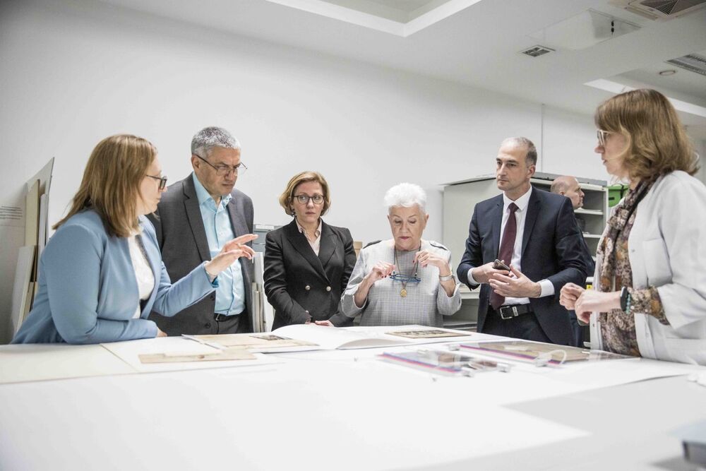 Przedstawiciele Archiwum Akademii Ministerstwa Spraw Wewnętrznych Gruzji w Archiwum IPN – Warszawa, 18 kwietnia 2023. Fot. Katarzyna Adamów (IPN)