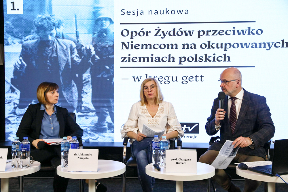 Konferencja naukowa „Opór Żydów przeciwko Niemcom na okupowanych ziemiach polskich” – Warszawa, 21 kwietnia 2023. Fot. Sławek Kasper (IPN)
