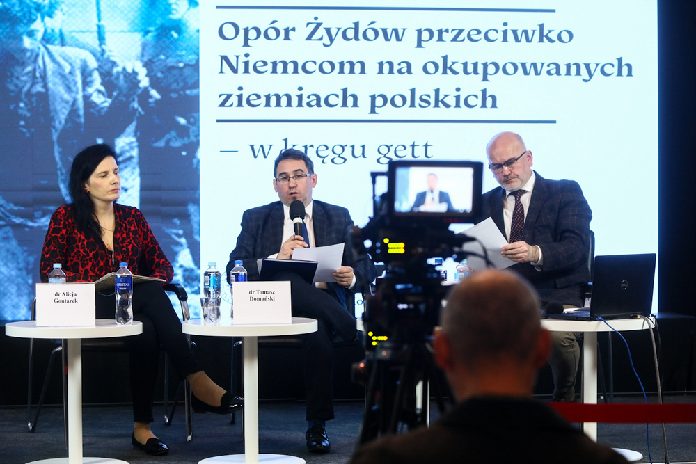 Konferencja naukowa „Opór Żydów przeciwko Niemcom na okupowanych ziemiach polskich” – Warszawa, 21 kwietnia 2023. Fot. Sławek Kasper (IPN)