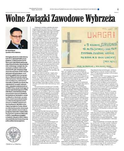 Wolne Związki Zawodowe Wybrzeża – dodatek historyczny do tytułów Polska Press – 28 kwietnia 2023