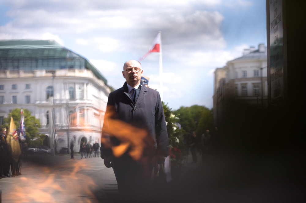 Wieniec od Instytutu Pamięci Narodowej złożył dr Mateusz Szpytma, zastępca prezesa IPN – Warszawa, 8 maja 2023. Fot. Sławek Kasper (IPN)