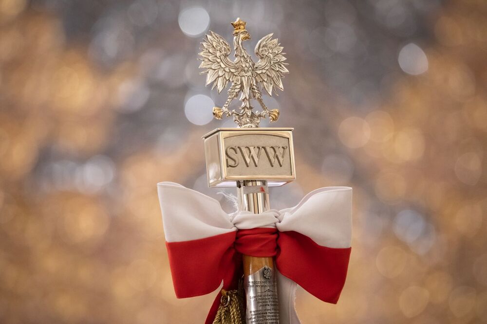 Uroczystość odsłonięcia tablicy upamiętniającej oficerów i pracowników wywiadu wojskowego II Rzeczypospolitej – Warszawa, 11 maja 2023. Fot. Mikołaj Bujak (IPN)