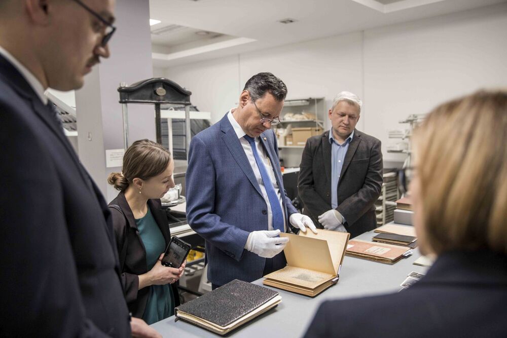 Wizyta ambasadora Izraela w Archiwum IPN – Warszawa, 11 maja 2023. Fot. Katarzyna Adamów (IPN)