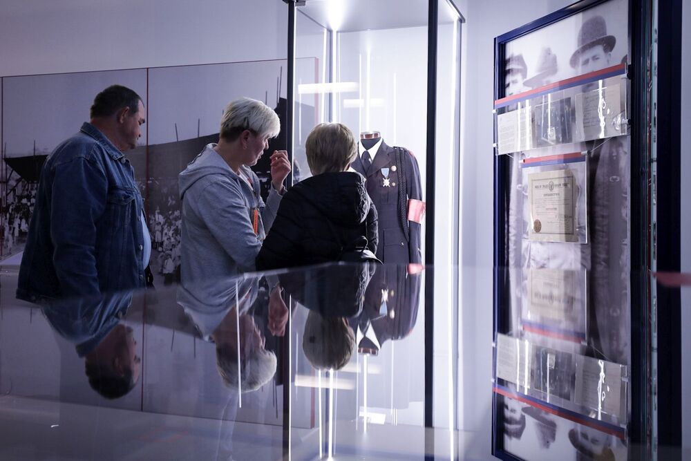 Noc Muzeów z Archiwum IPN – fragmenty wystawy „Ramię krzep – Ojczyźnie służ. 135. rocznica powstania Związku Sokolstwa Polskiego w Ameryce” – Warszawa, 13 maja 2023. Fot. Mikołaj Bujak (IPN)