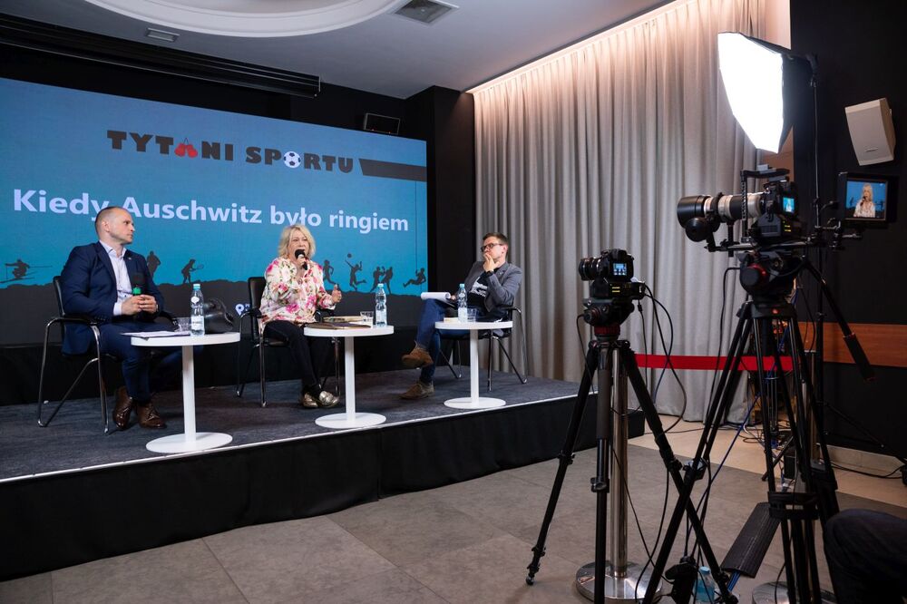 Spotkanie „Kiedy Auschwitz było ringiem” z cyklu „Tytani sportu” – Warszawa, 15 maja 2023. Fot. Mikołaj Bujak (IPN)