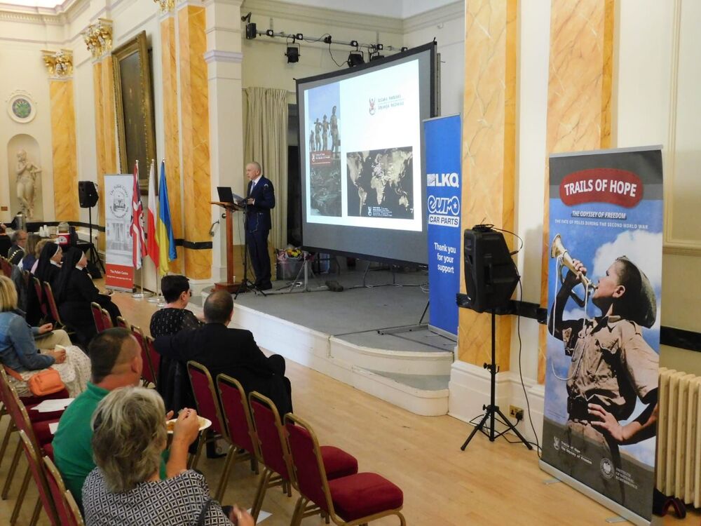 Dr Bogusław Wójcik na IX Polskiej Konferencji Historycznej – Leamington Spa, 22 maja 2023.  Fot. Krzysztof Arkuszyński