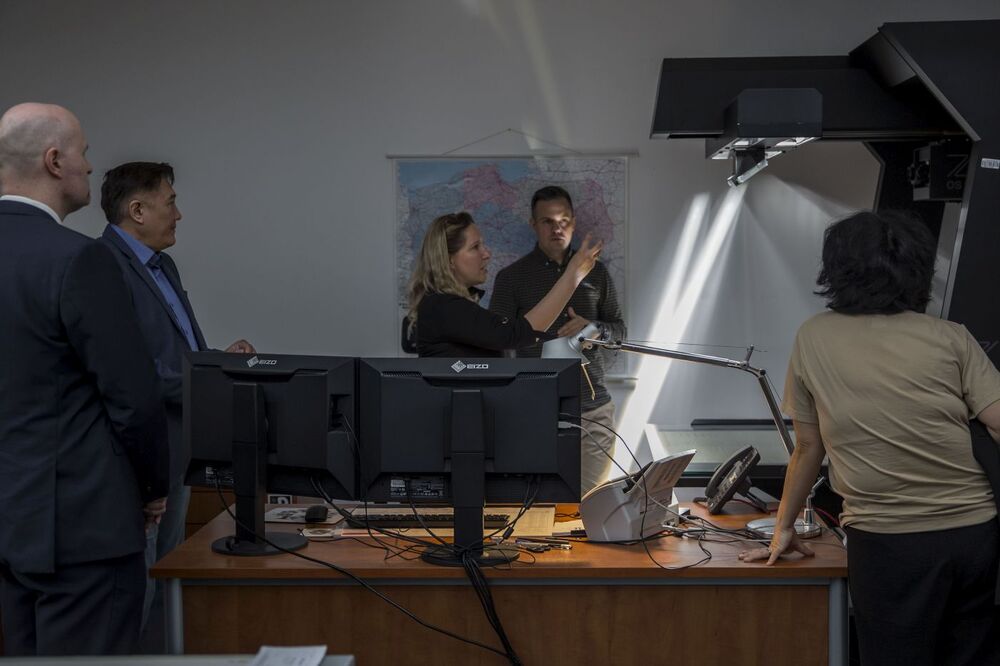 Wizyta delegacji z Kazachstanu w Archiwum IPN – Warszawa, 22 maja 2023. Fot. Katarzyna Adamów (IPN)