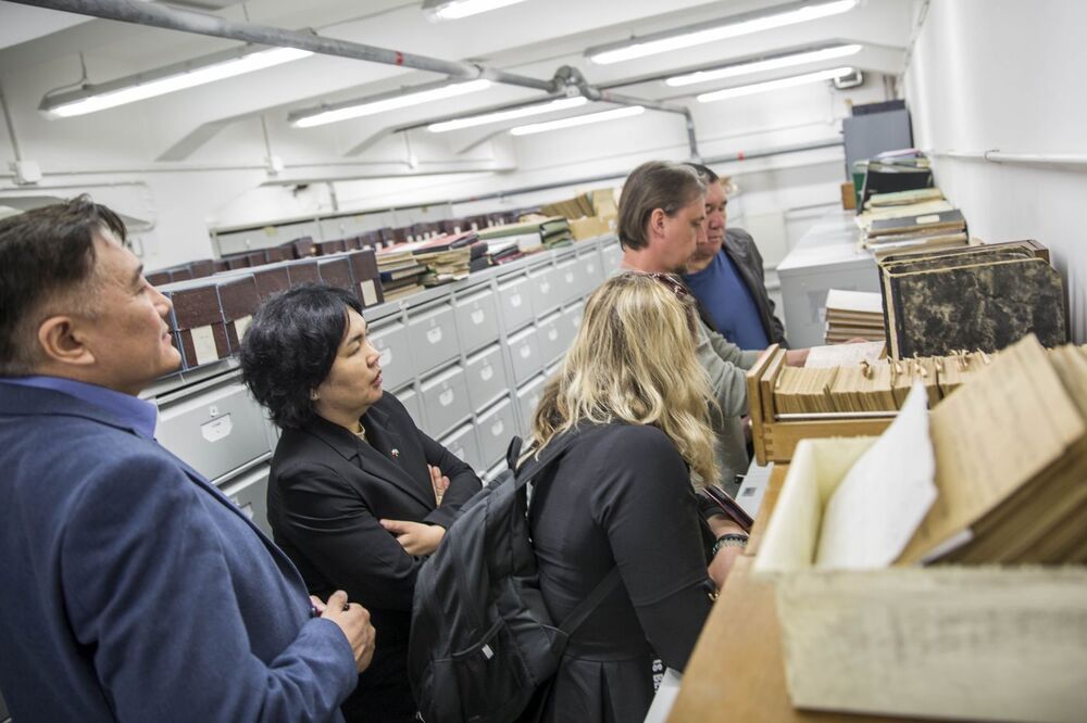 Wizyta delegacji z Kazachstanu w Archiwum IPN – Warszawa, 22 maja 2023. Fot. Katarzyna Adamów (IPN)