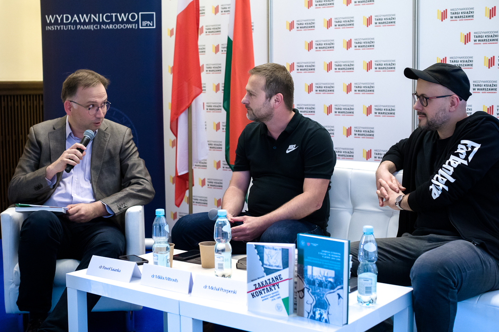 Dyskusja o książce „Zakazane kontakty. Współpraca opozycji polskiej i węgierskiej 1976–1989” – Warszawa, 26 maja 2023. Fot. Sławek Kasper (IPN)