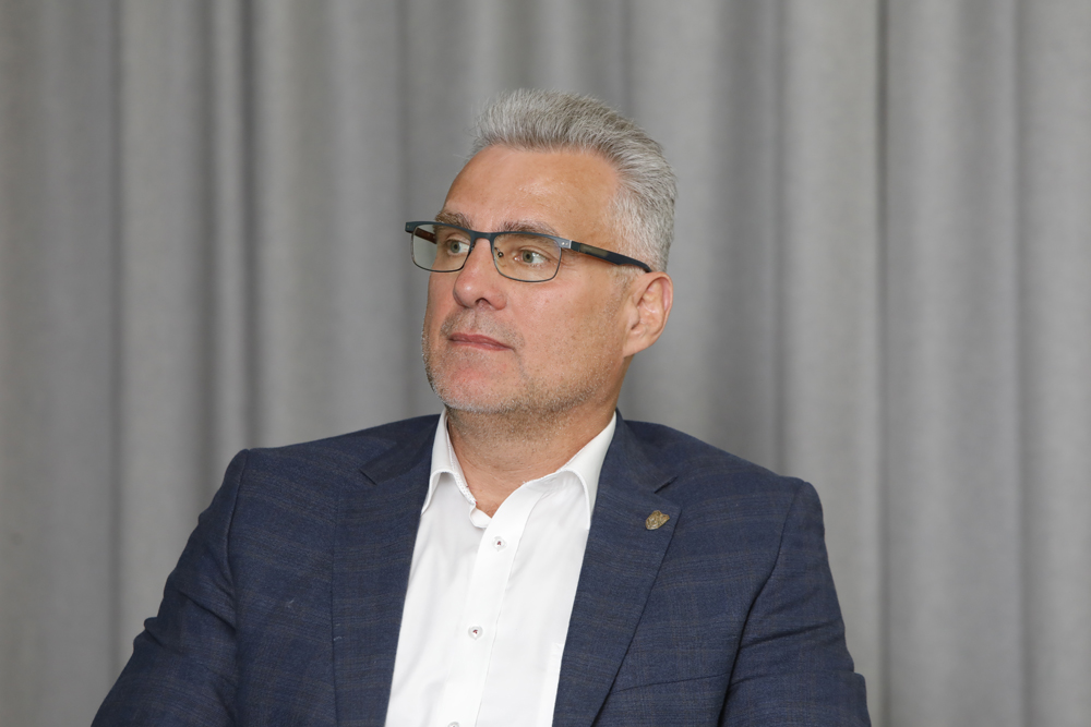 Piotr Woyciechowski. Spotkanie „Biuro Studiów MSW – elitarna jednostka SB ds. zwalczania podziemia solidarnościowego – fakty i mity” z cyklu „Tajemnice bezpieki” – Warszawa, 29 maja 2023. Fot. Piotr Życieński (IPN)