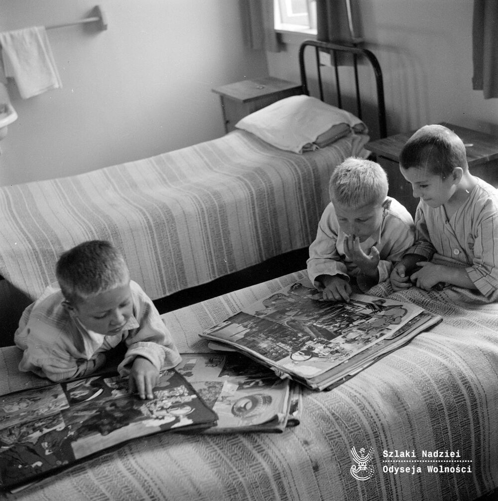 W obozie dla polskich uchodźców w Pahiatua. 1945 r. (fot. Alexander Turnbull Library)