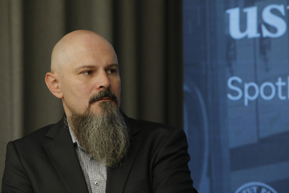 Dr Daniel Wicenty. Spotkanie z cyklu „Książki pełne historii” – Warszawa, 31 maja 2023. Fot. Piotr Życieński (IPN)