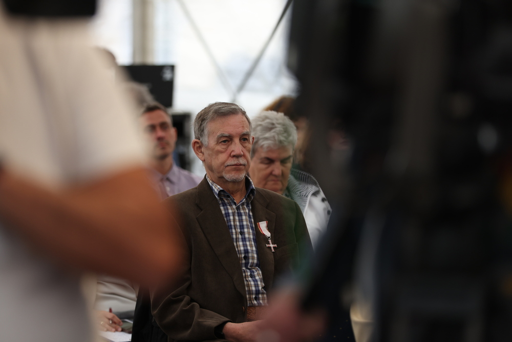 Uroczystość wręczenia Krzyży Wolności i Solidarności działaczom opozycji niepodległościowej z lat 1956–1989 – Warszawa, 2 czerwca 2023. Fot. Katarzyna Adamów (IPN)