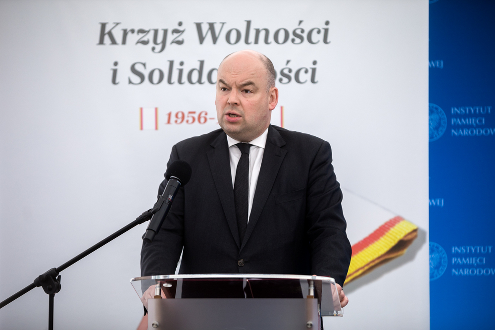 Uroczystość wręczenia Krzyży Wolności i Solidarności działaczom opozycji niepodległościowej z lat 1956–1989 – Warszawa, 2 czerwca 2023. Fot. Sławek Kasper (IPN)
