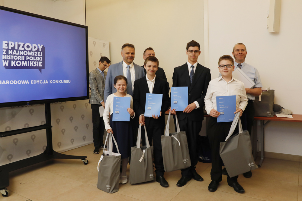 Gala konkursu „Epizody z najnowszej historii Polski w komiksie” – Warszawa, 2 czerwca 2023. Fot. Piotr Życieński (IPN)