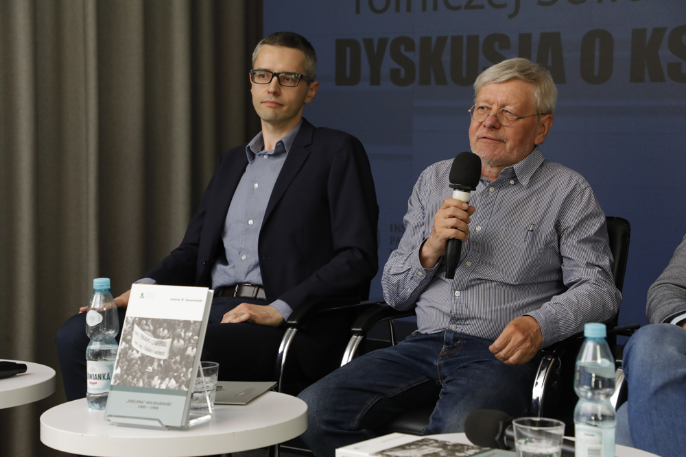 Dyskusja wokół książki Andrzeja W. Kaczorowskiego „»Zielona« Solidarność 1980–1989 (szkice z dziejów)” – Warszawa, 13 czerwca 2023. Fot. Piotr Życieński (IPN)