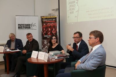 Konferencja prasowa w 80. rocznicę rozpoczęcia „operacji polskiej” NKWD. Fot. Inga Budweil (IPN)