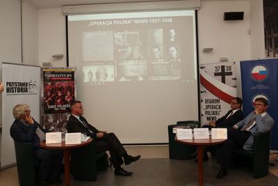 Konferencja prasowa w 80. rocznicę rozpoczęcia „operacji polskiej” NKWD. Fot. Inga Budweil (IPN)