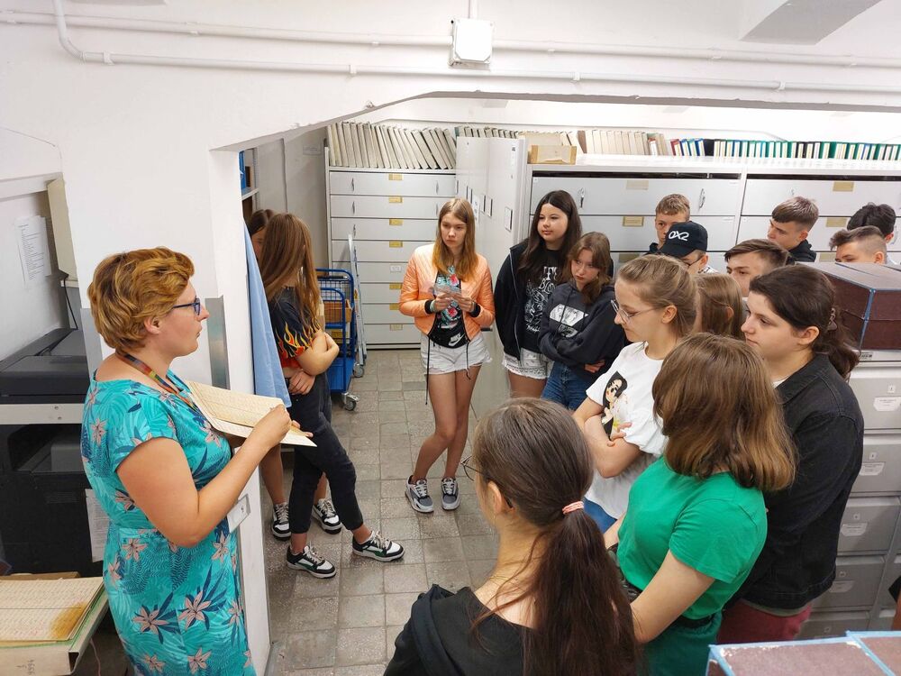 Wizyta uczniów w Archiwum IPN – Warszawa, 20 czerwca 2023. Fot. Paweł Zielony (IPN)
