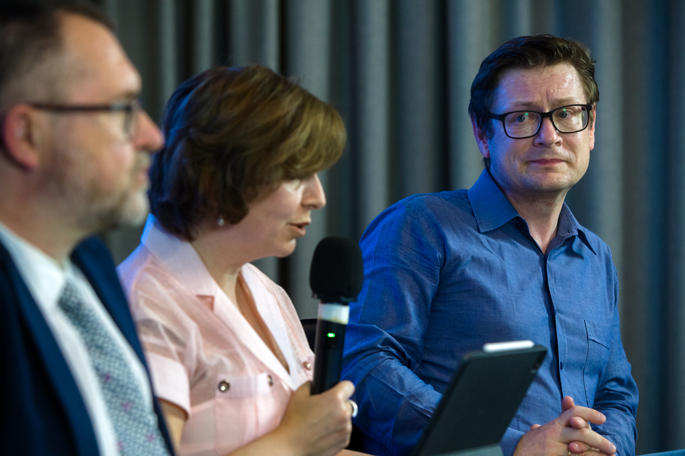 Debata naukowa „Od wojny Stalina do propagandy Putina. Konteksty narracyjne, paralele, przeciwieństwa” – Warszawa, 22 czerwca 2023. Fot. Sławek Kasper (IPN)