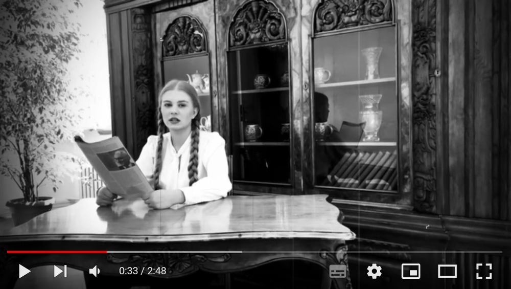 Kadr z filmu do pracy konkursowej „Policjanci w służbie historii”. Fot. Sylwia Woroniec