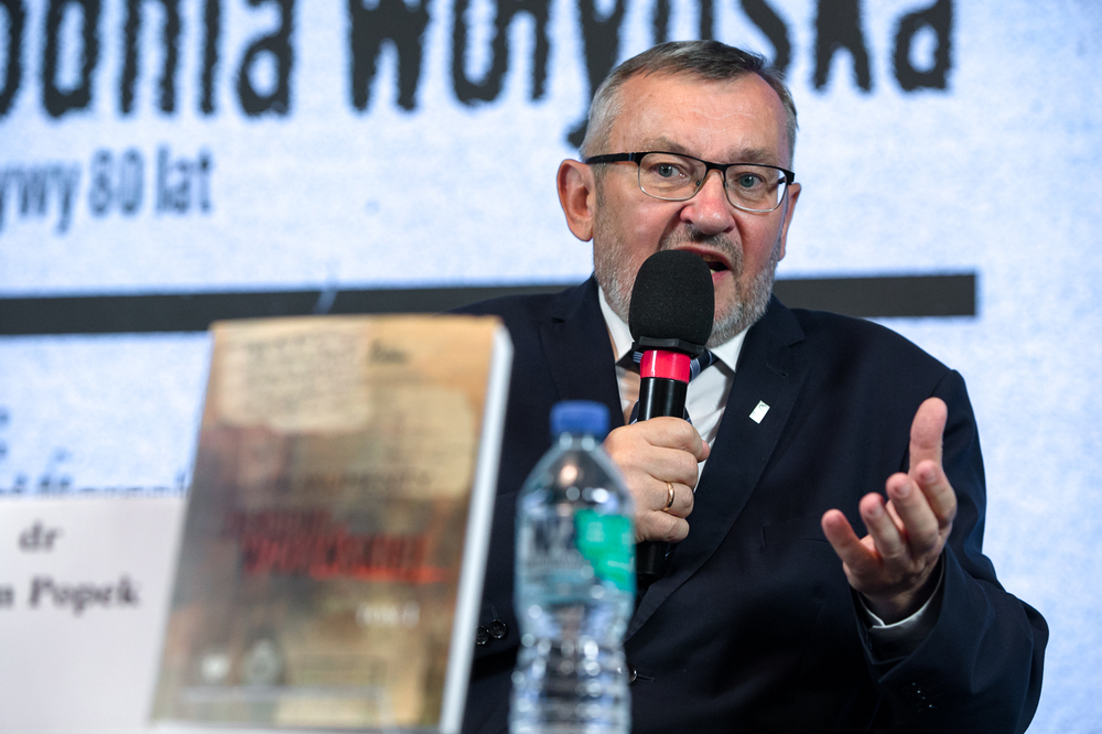 Dyskusja „Zbrodnia Wołyńska z perspektywy 80 lat”. Dr Leon Popek (Biuro Upamiętniania Walk i Męczeństwa IPN) – Warszawa, 11 lipca 2023. Fot. Sławek Kasper (IPN)