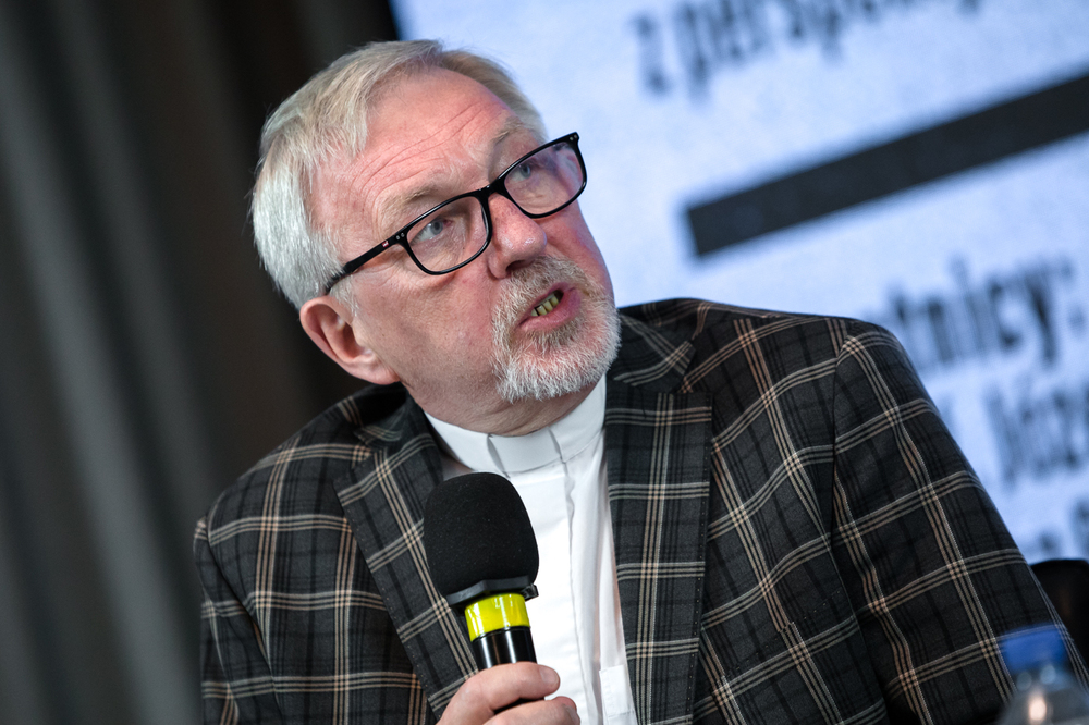 Dyskusja „Zbrodnia Wołyńska z perspektywy 80 lat”. Ks. prof. dr hab. Józef Marecki – Warszawa, 11 lipca 2023. Fot. Sławek Kasper (IPN)