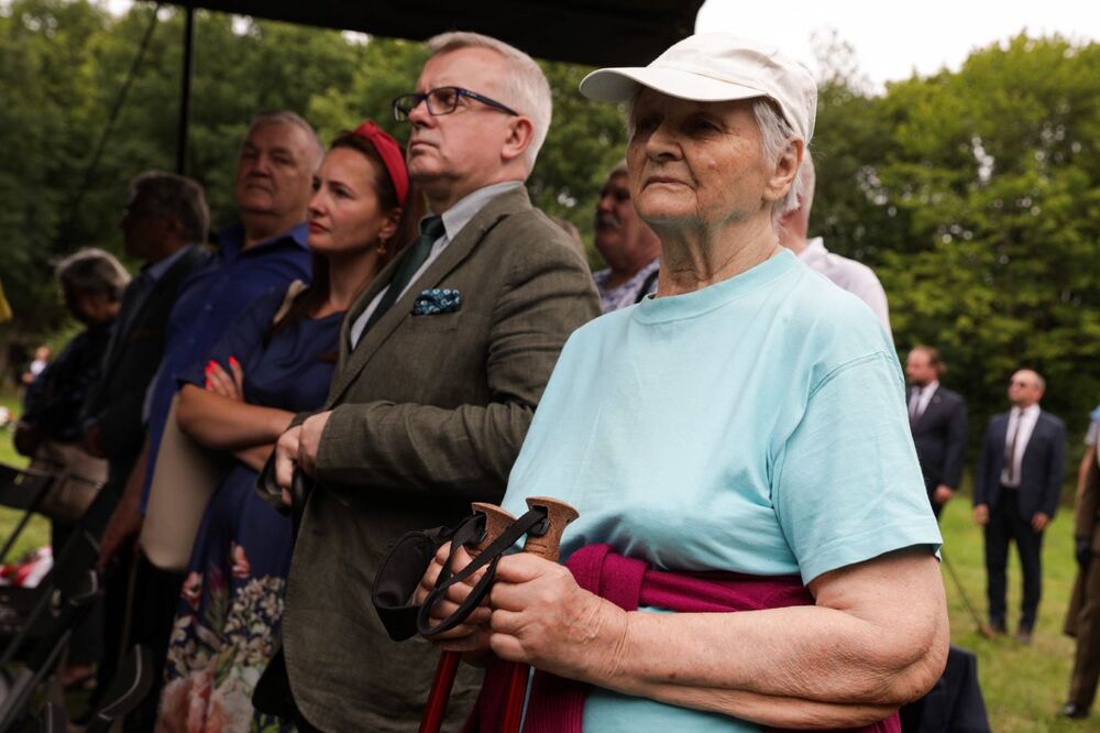 Uroczystość upamiętniająca ofiary niemieckich zbrodni na terenie Fortu III w Pomiechówku – Pomiechówek, 31 lipca 2023. Fot. Mikołaj Bujak (IPN)