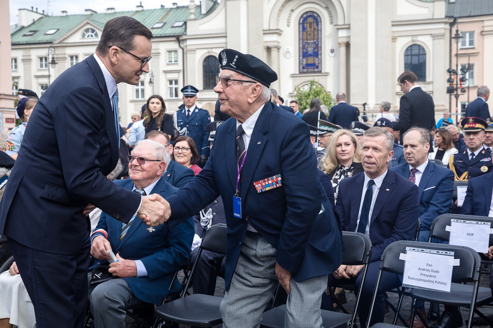 Uroczystości przy pomniku Powstania Warszawskiego na pl. Krasińskich – 31 lipca 2023. Fot. Sławek Kasper (IPN)