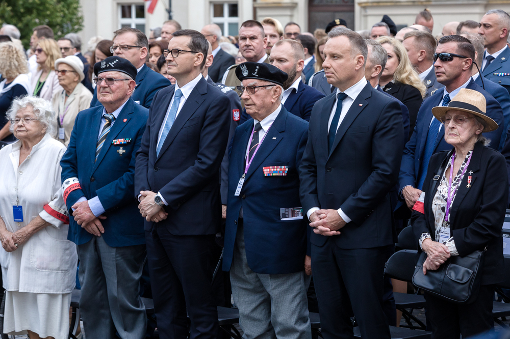 Uroczystości przy pomniku Powstania Warszawskiego na pl. Krasińskich – 31 lipca 2023. Fot. Sławek Kasper (IPN)