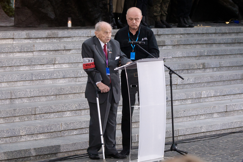 Uroczystości przy pomniku Powstania Warszawskiego na pl. Krasińskich – 31 lipca 2023. Fot. Sławek Kasper (IPN)