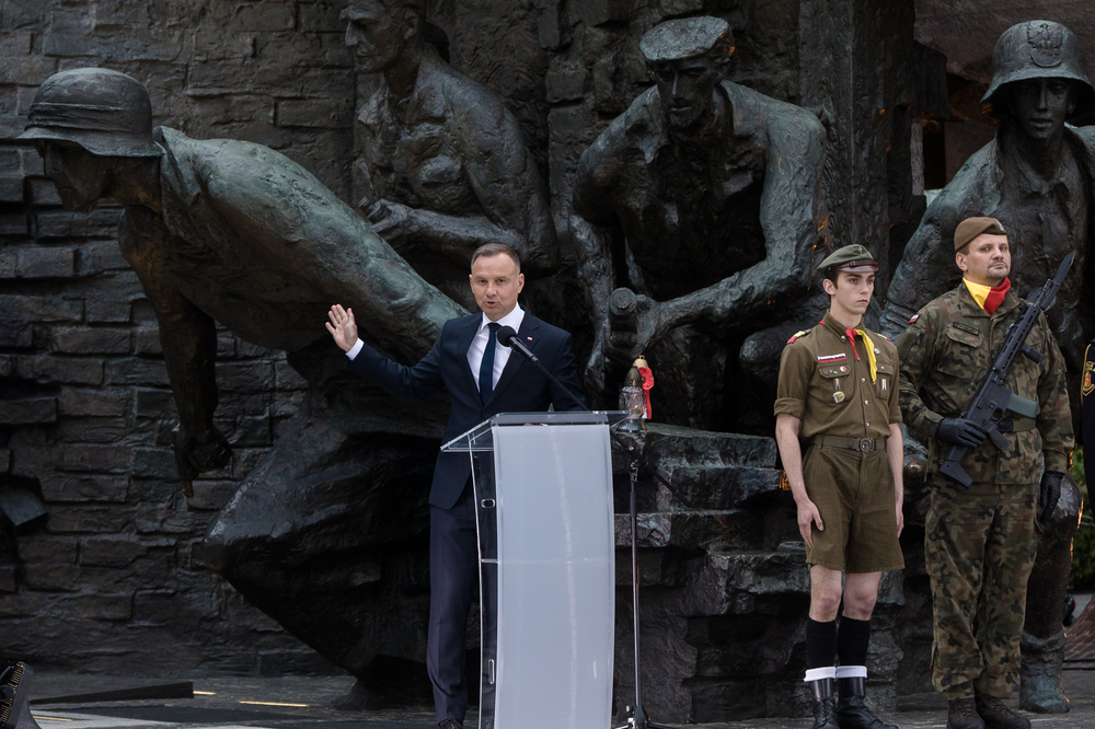 Uroczystości przy pomniku Powstania Warszawskiego na pl. Krasińskich – 31 lipca 2023. Fot. Sławek Kasper (IPN)