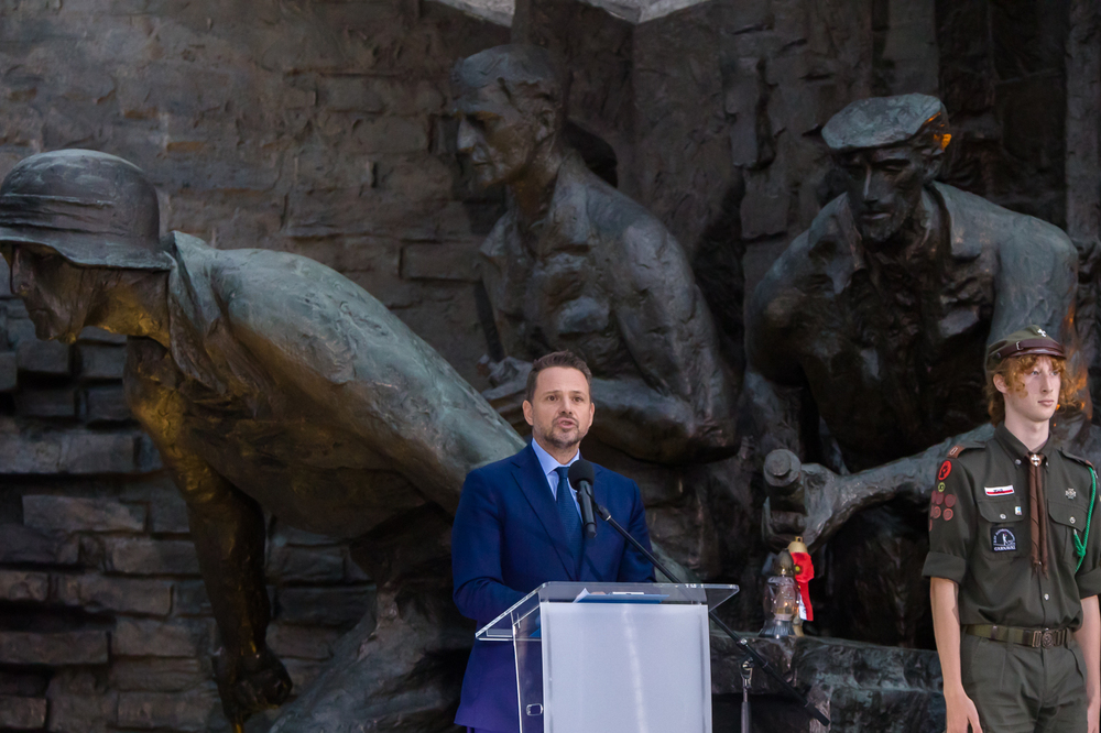 Uroczystości przy pomniku Powstania Warszawskiego na pl. Krasińskich – 31 lipca 2023. Fot. Sławek Kasper (IPN)