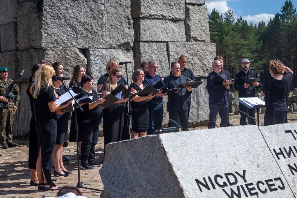Uroczystości w 80. rocznicę buntu więźniów obozu śmierci Treblinka II – Treblinka, 2 sierpnia 2023. Fot. Sławek Kasper (IPN)