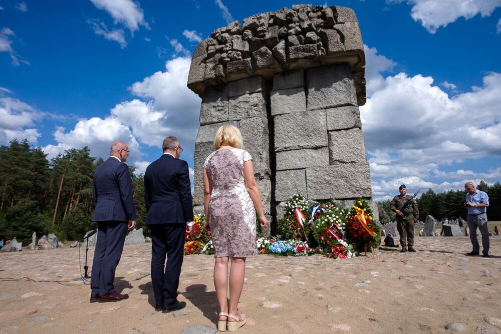 Uroczystości w 80. rocznicę buntu więźniów obozu śmierci Treblinka II – Treblinka, 2 sierpnia 2023. Fot. Sławek Kasper (IPN)