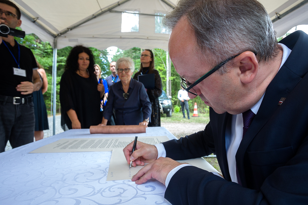 Uroczystości w 80. rocznicę buntu więźniów obozu śmierci Treblinka II – Treblinka, 2 sierpnia 2023. Fot. Sławek Kasper (IPN)
