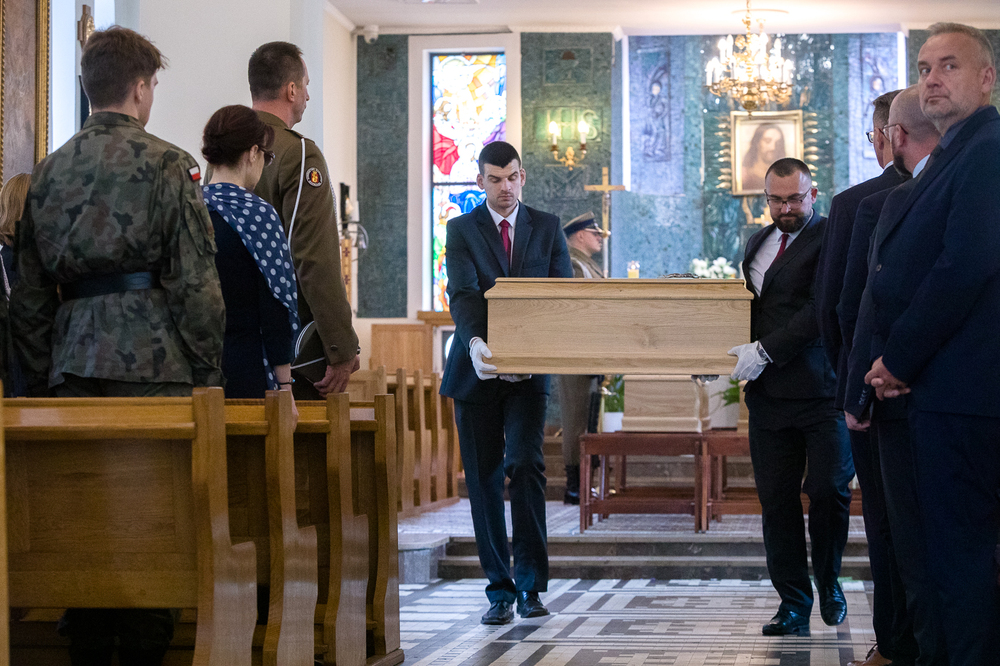 Uroczystości pogrzebowe Powstańców Warszawskich oraz cywilnych ofiar Powstania Warszawskiego, których szczątki zostały odnalezione na Czerniakowie – Warszawa, 4 sierpnia 2023. Fot. Sławek Kasper (IPN)