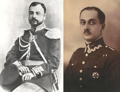 Od lewej: gen. por. Maciej Sulejman Sułkiewicz i płk Vela bek Jedigar. Fot. Wikipedia