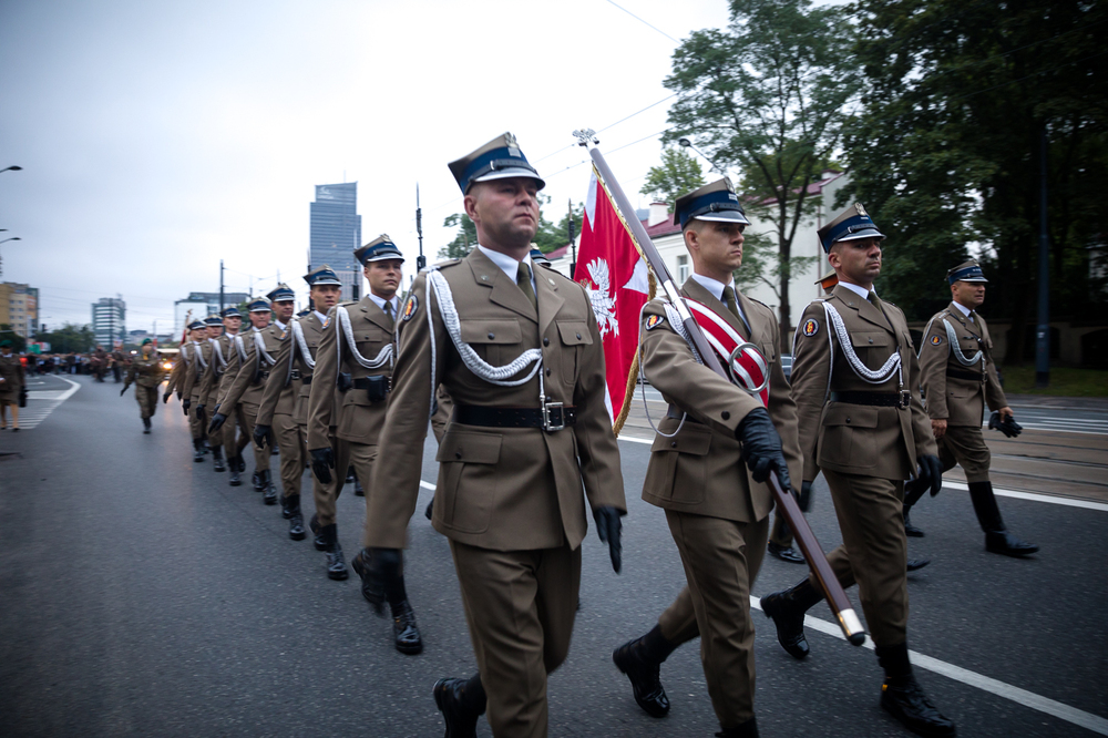 Uroczystość w Hołdzie Ludności Cywilnej Woli pod Pomnikiem Pamięci 50 Tysięcy mieszkańców Woli Zamordowanych przez Niemców podczas Powstania Warszawskiego 1944 – Warszawa, 5 sierpnia 2023. Fot. Sławek Kasper (IPN)