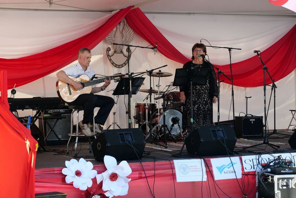 Odsłonięcie pomnika Marszałka Józefa Piłsudskiego w Victorii (Kanada) – 13 sierpnia 2023. Fot. Adrianna Garnik (IPN)